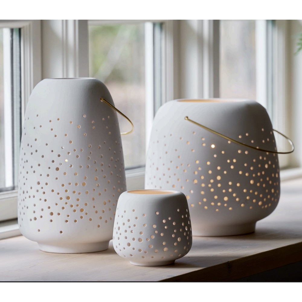 UYUNI Lighting - Keramik lanterensæt, 3 stk. - Lille, mellem og stor