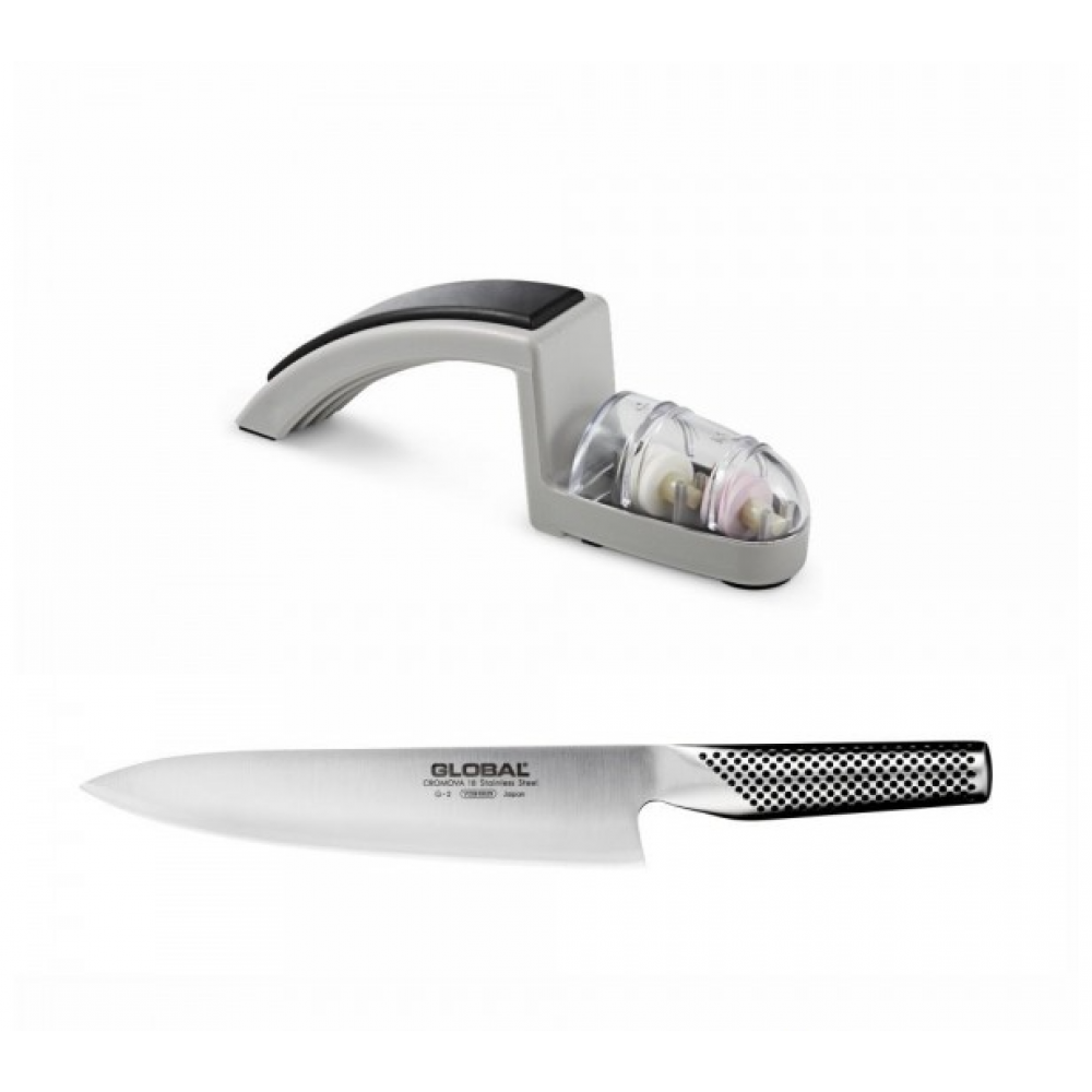 Global Gavesæt - Kniv og Sliber