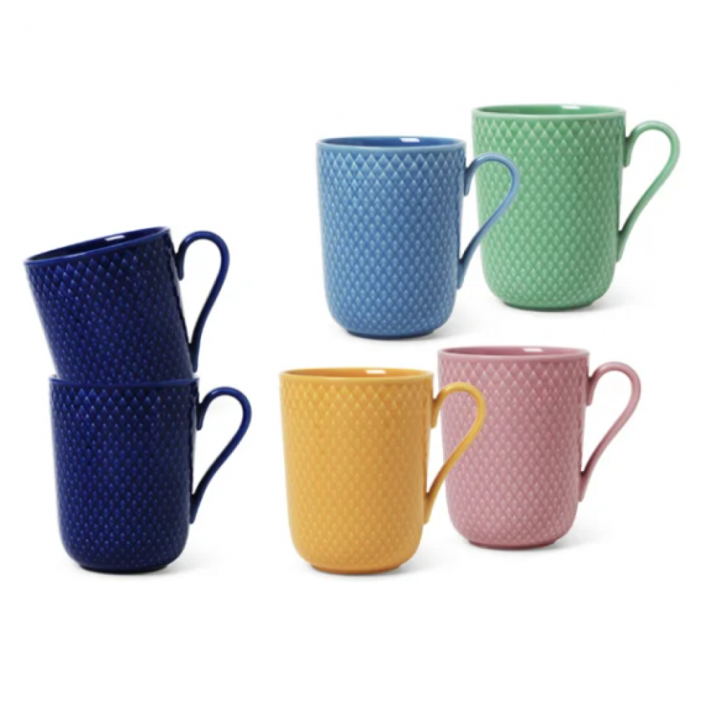 LyngbyPorcelnRhombeColorkrus6stk-01