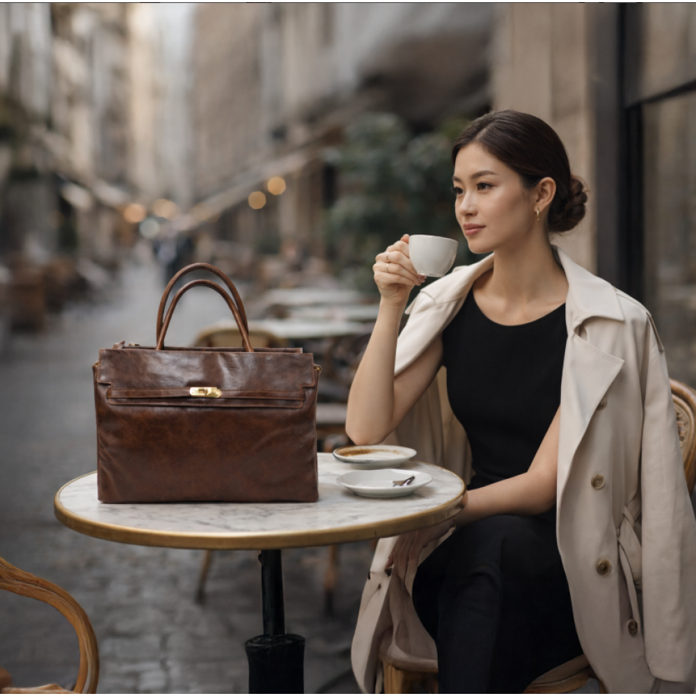 Bon Gôut Lady Business bag i Cambridge skind