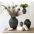 Knabstrup Vaser med riller - sort 3 stk.